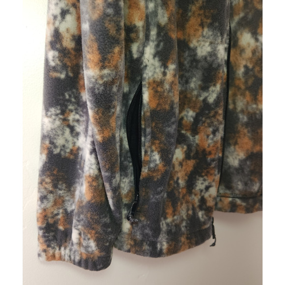 Mens Columbia Steens Mountain Printed Jacket Dark Stone Timberwood Fleece Zip, S - Picture 14 of 16